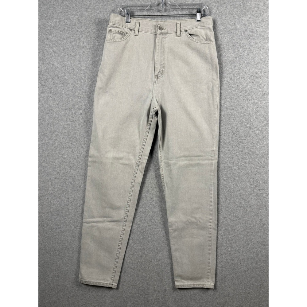 Faded Glory Jeans Womens 14 Tall Tan High Rise Tapered Leg Cotton Denim Vintage